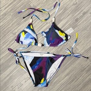 NWOT Axesea Colorful  Women's String Bikini Set Size M/L